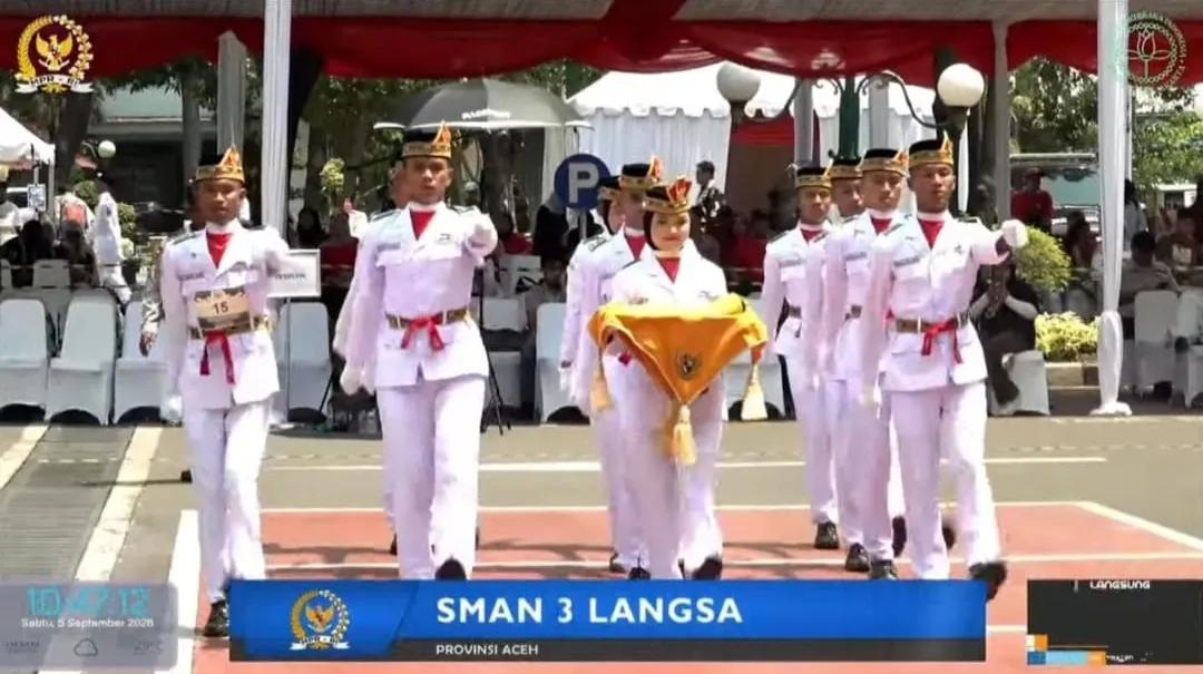 Satpastig SMAN 3 Langsa Raih Prestasi Lomba Kreasi Baris Berbaris MPR RI Tingkat Nasional