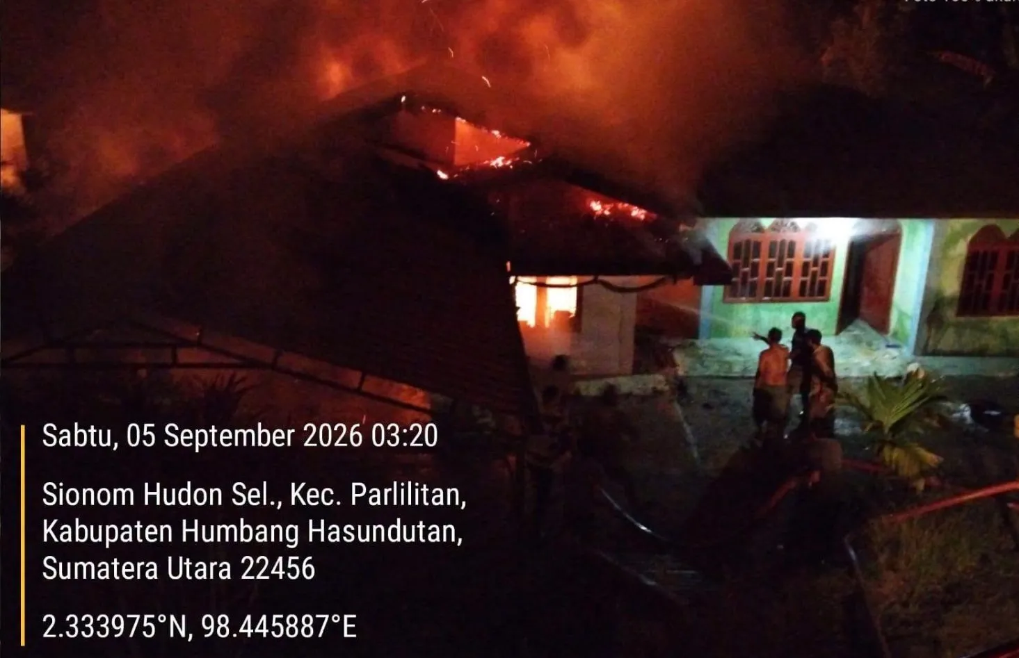 Kebakaran Rumah di Desa Sionom Hudon Selatan, Pemkab Humbahas Lakukan Penanganan Cepat