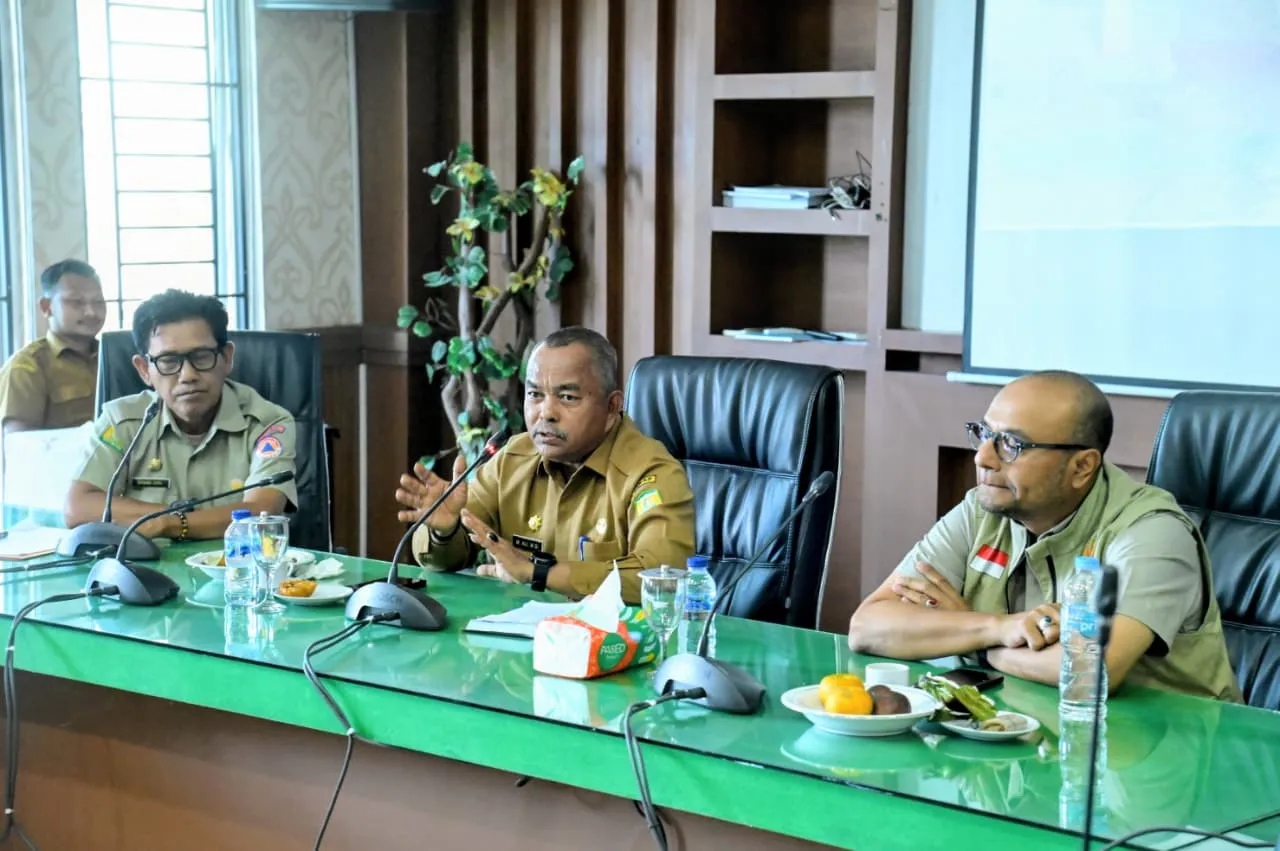 Pemkab Aceh Besar dan Tim Satgas PRR Bahas Percepatan Pemulihan Pascabanjir Aceh