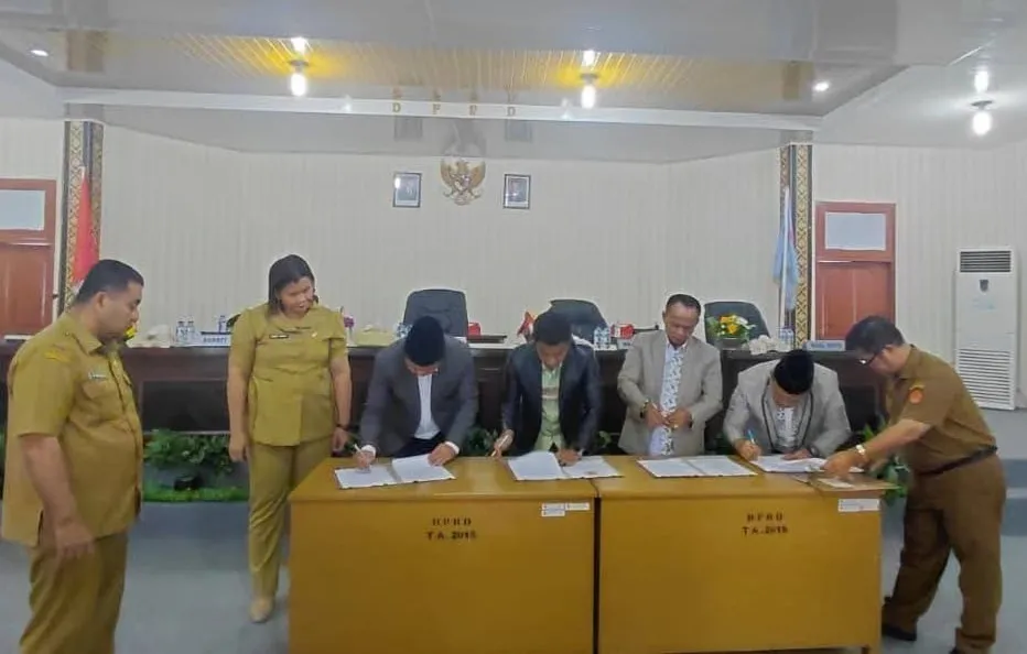 DPRD dan Pemkab Nisbar Teken Nota Kesepakatan Perubahan KUA-PPAS