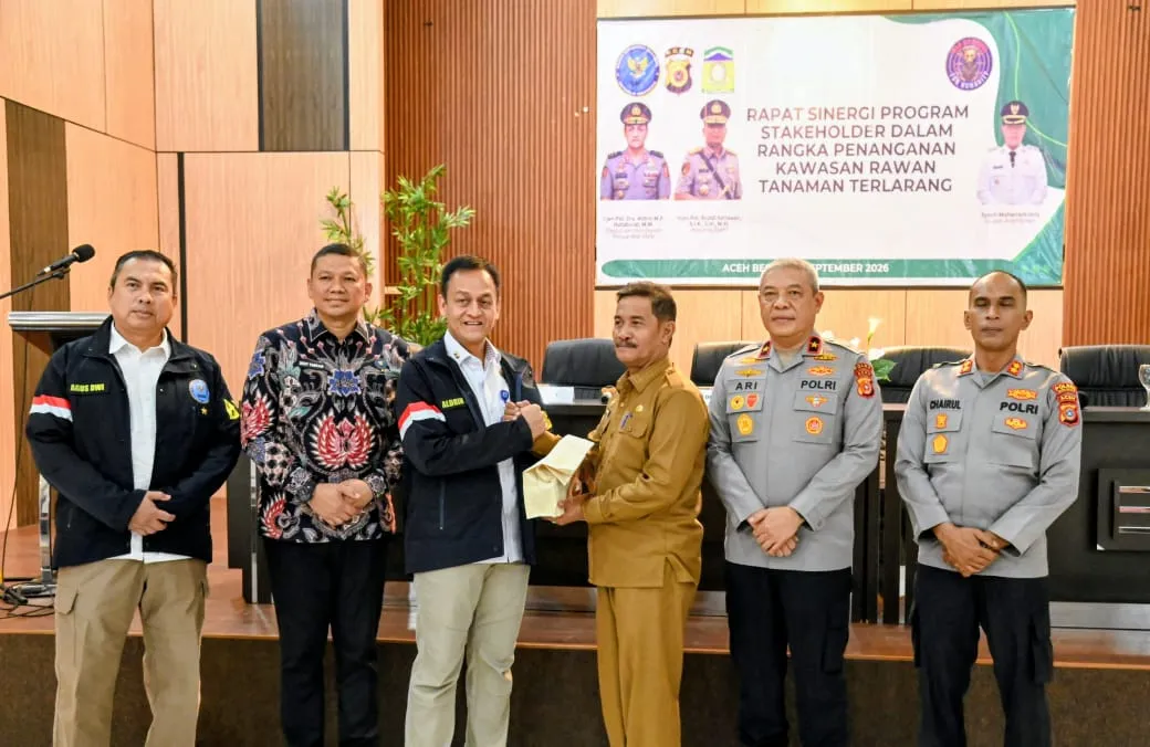 Pemkab Aceh Besar-BNN RI Siap Tangani Kawasan Rawan Tanaman Terlarang Jadi Lahan Produktif