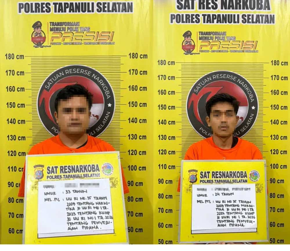 Polres Tapsel Tangkap 2 Pemilik Ganja Dan Sabu