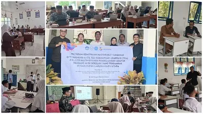 Tim PkM Unimed Dampingi Guru SMP Labura Terapkan Pembelajaran Adaptif Berbasis AI Berorientasi TKA