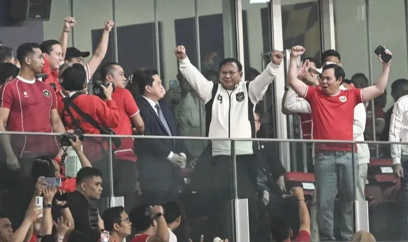 Presiden Prabowo Rayakan Kemenangan Timnas Indonesia