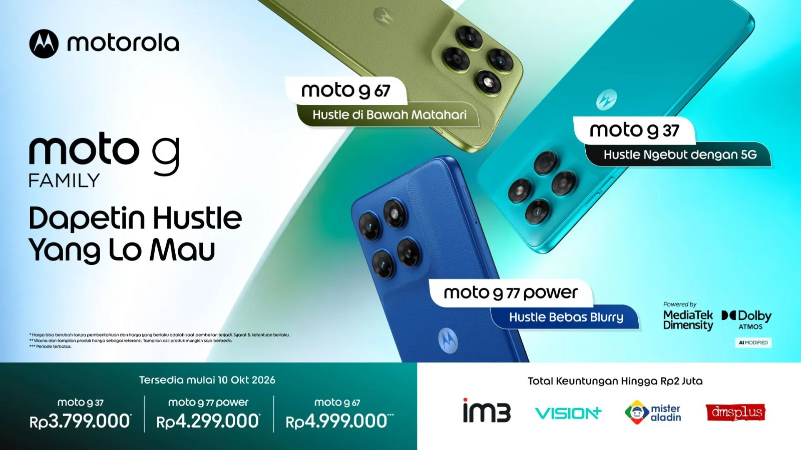 Dapetin Hustle yang Lo Mau: Motorola Hadirkan Moto g Family Terbaru di Indonesia dengan Performa 5G Powerful dan Dolby Atmos
