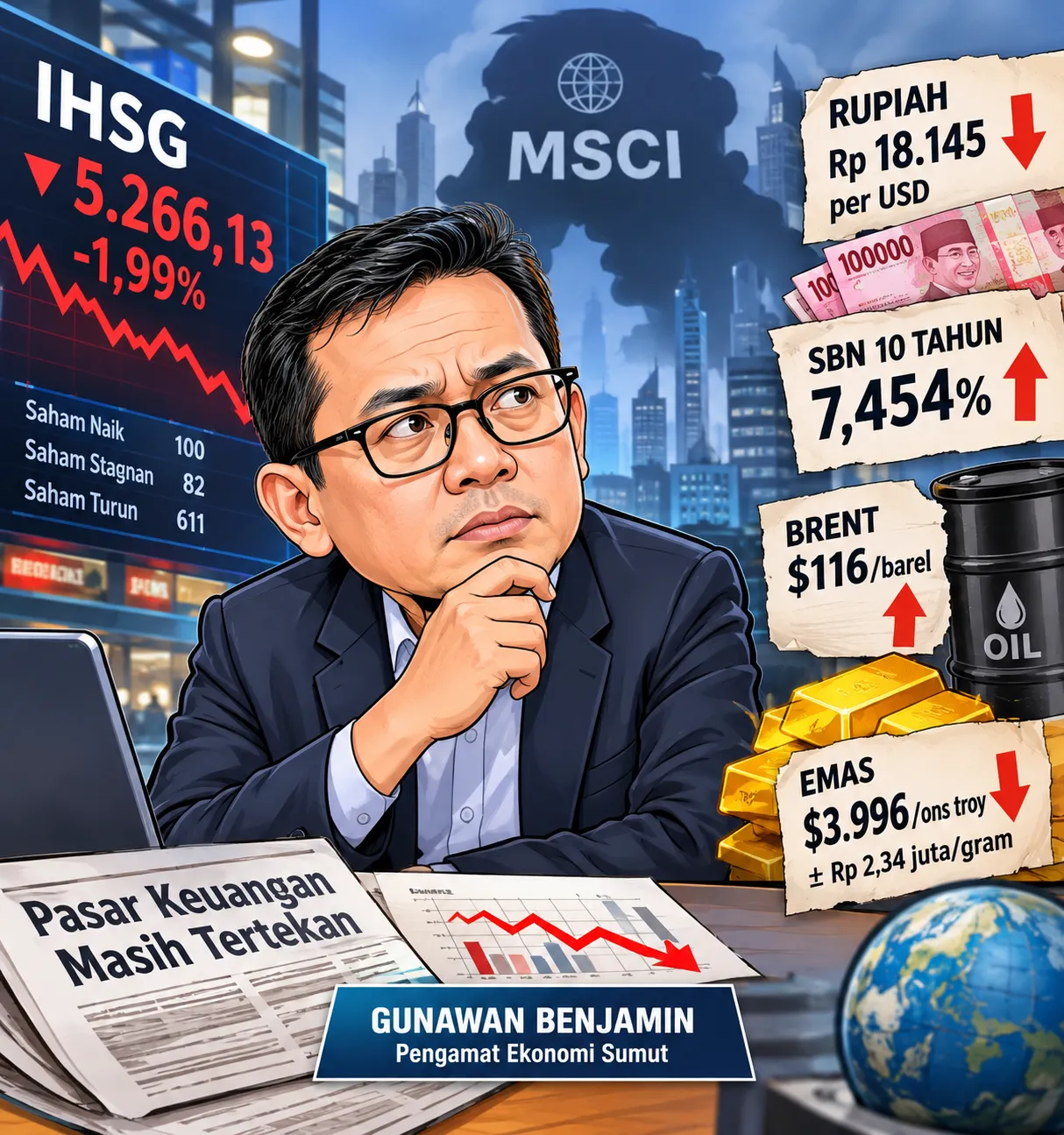 Rupiah dan IHSG Lanjutkan Pelemahan, Bayang-Bayang Ancaman MSCI Masih Menghantui