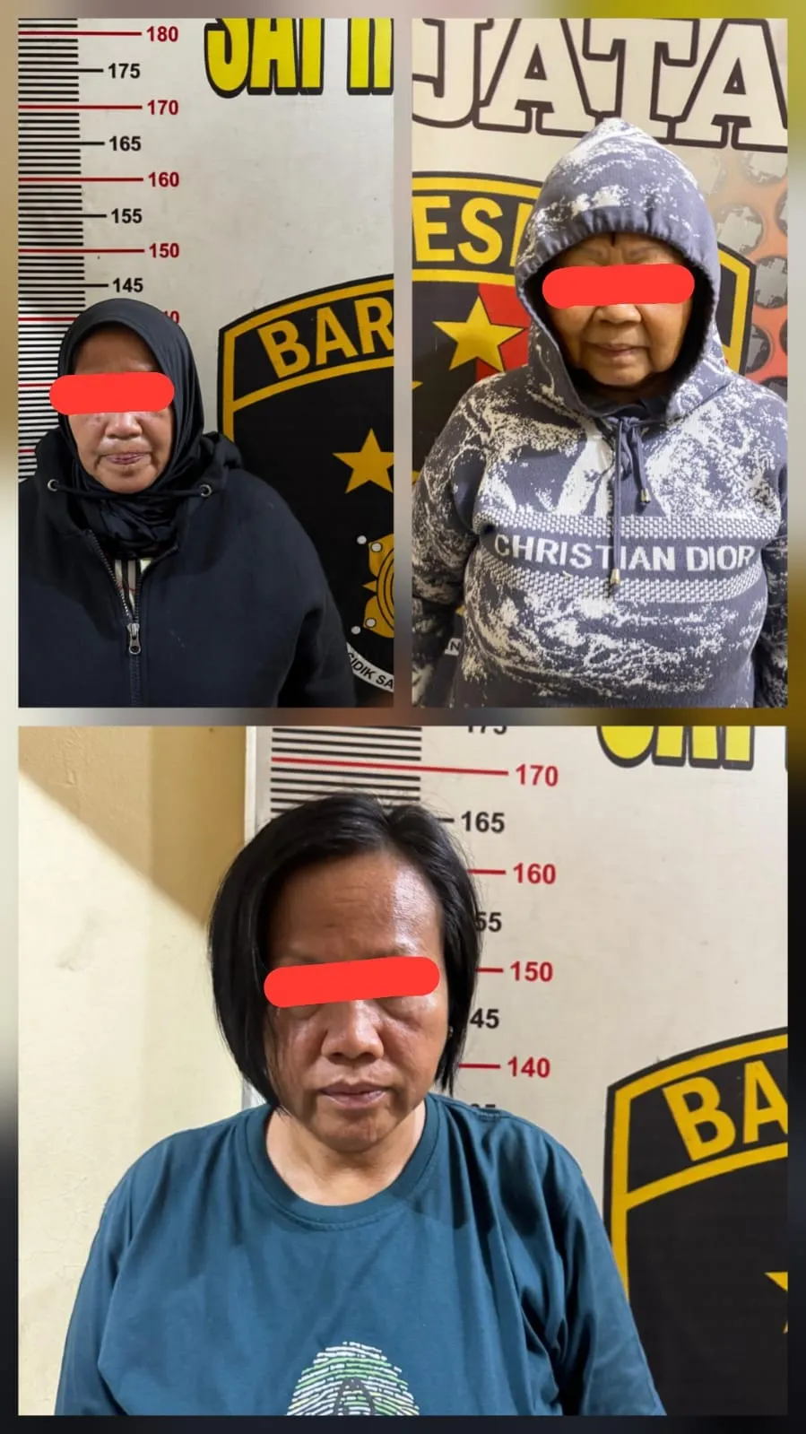 Tiga Wanita Lansia Pencuri Emas Antar Kota Diringkus Tim URC Polres Batubara