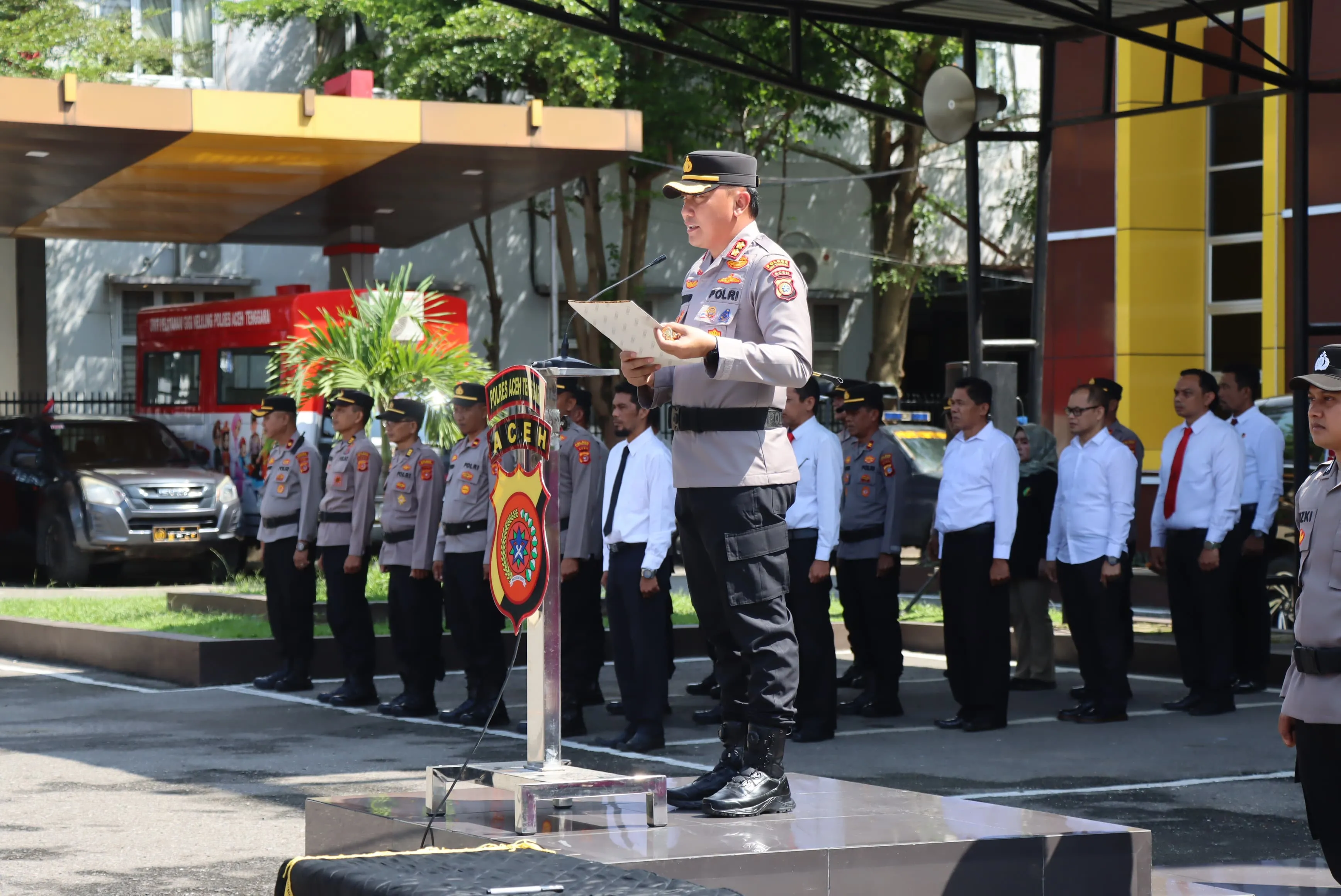 Kapolres Aceh Tenggara Pimpin Sertijab, Iptu Zulfikri Jabat Kasi Humas