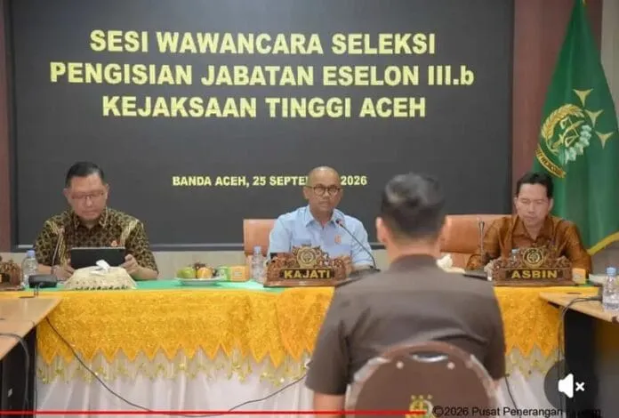 Seleksi Pejabat Eselon III.b Kejati Aceh Masuk Tahap Wawancara