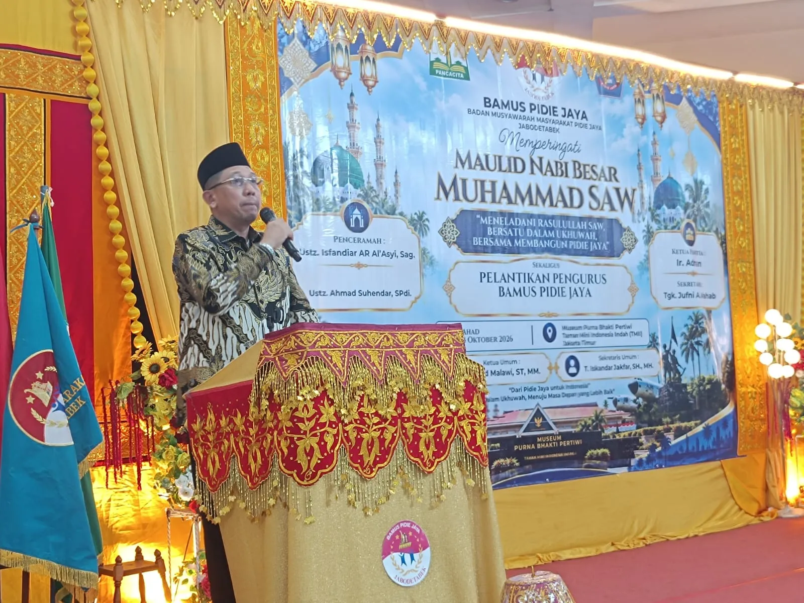 Bupati Pidie Jaya Lantik Pengurus Bamus Pijay Jabodetabek 2026-2030