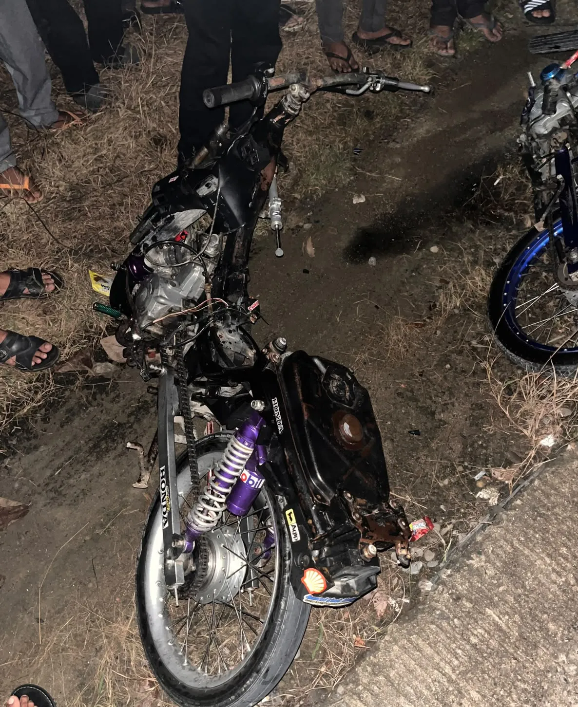 Dua Sepeda Motor Tabrakan di Sei Parit Sergai, Satu Tewas