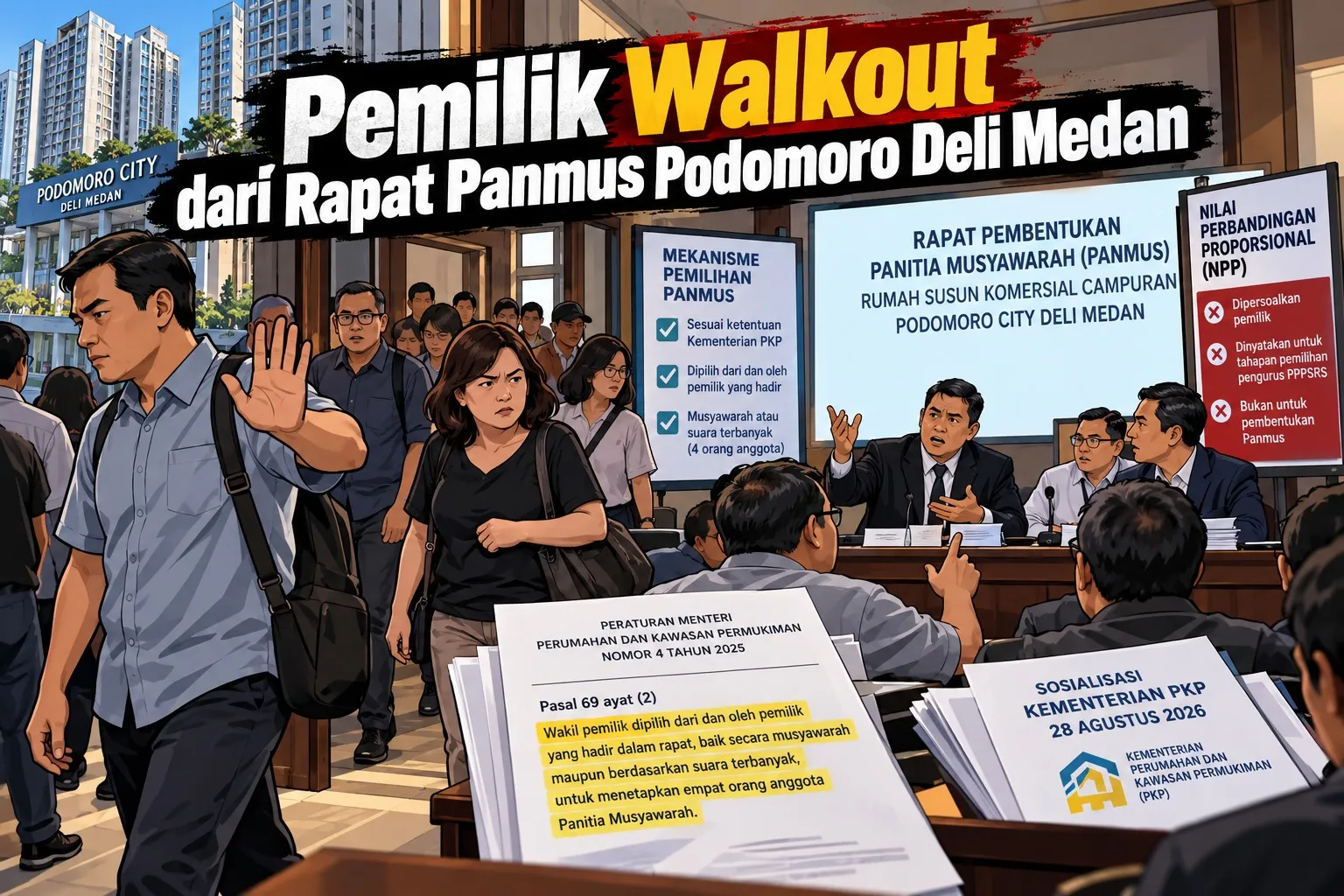 Pemilik Walkout dari Rapat Panmus Podomoro Deli Medan
