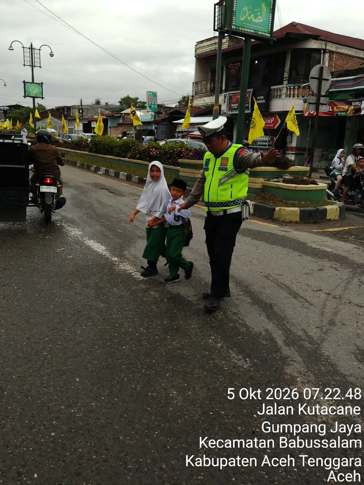Polres Agara Jaga Keselamatan Pelajar di Pagi Hari