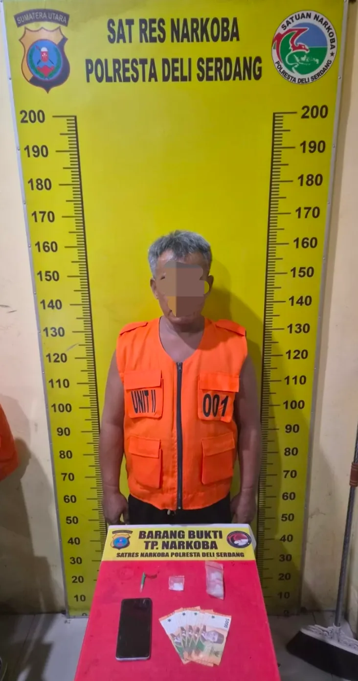 Satresnarkoba Polresta Deliserdang Amankan Pria 51 Tahun, Simpan Sabu 1,71 Gram