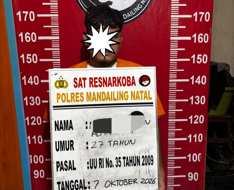 Satresnarkoba Polres Madina Amankan Pria Bawa Sabu dan Ganja