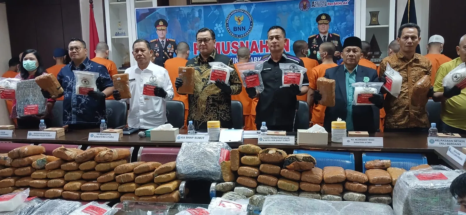 Juni-September 2026, BNNP Sumut Musnahkan 10 Kg Sabu dan Ratusan Kg Ganja