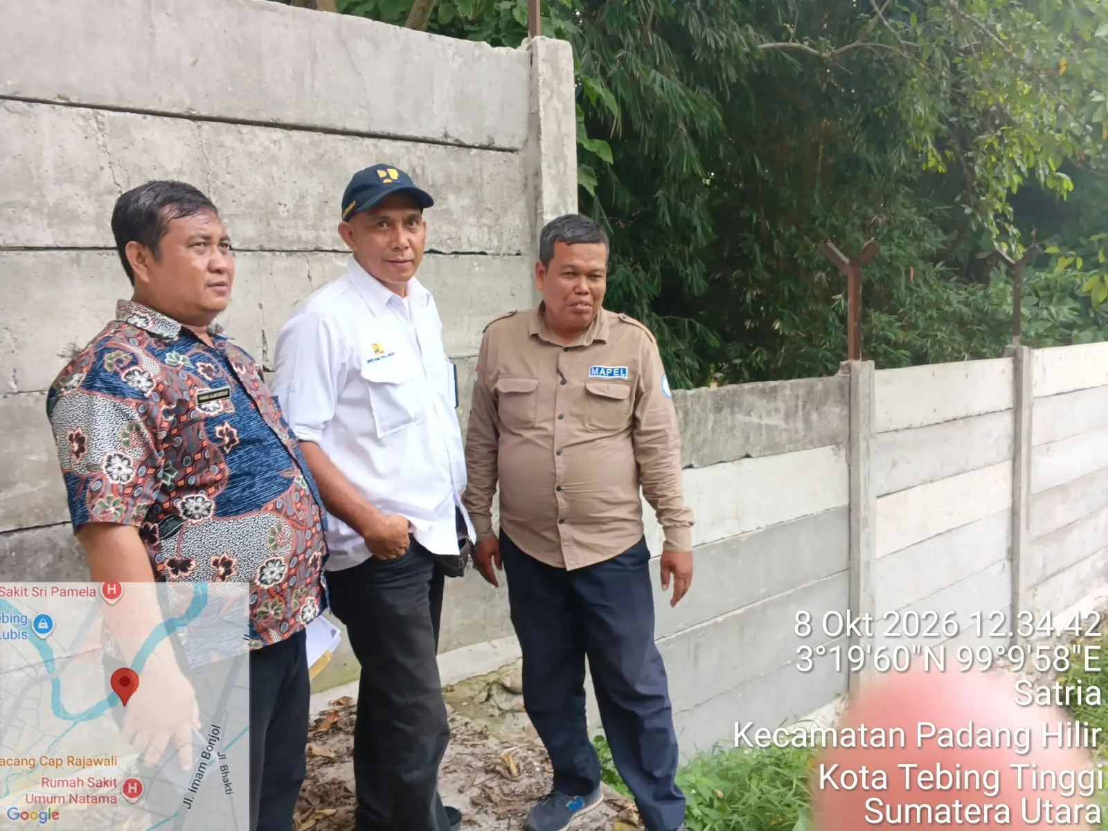 BBWS II Inspeksi ke Lokasi Pemagaran PT TSM di Sei Padang
