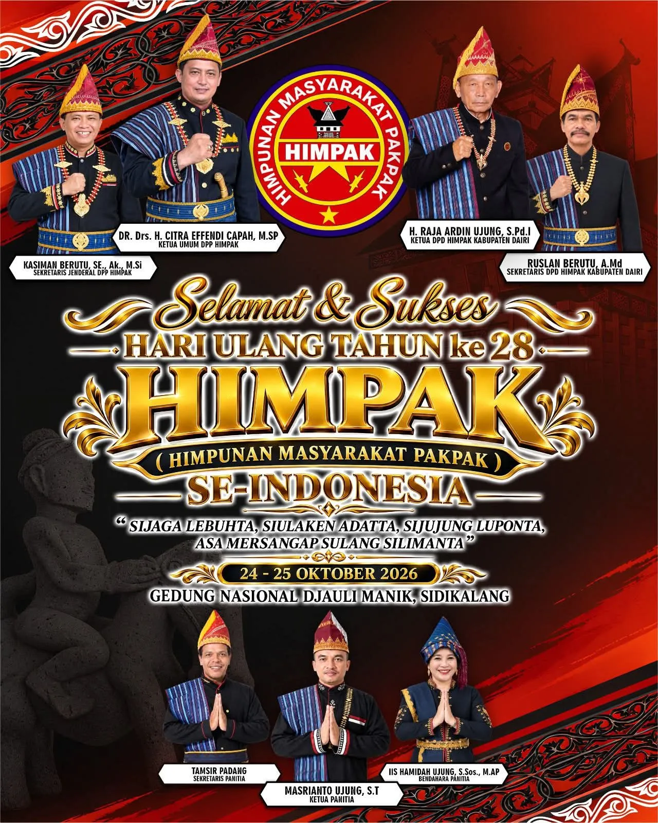 Perayaan Ulang Tahun ke-28 Himpak Dirangkai Jikarah Sulang Silima Pakpak Dan Pawai Kirab