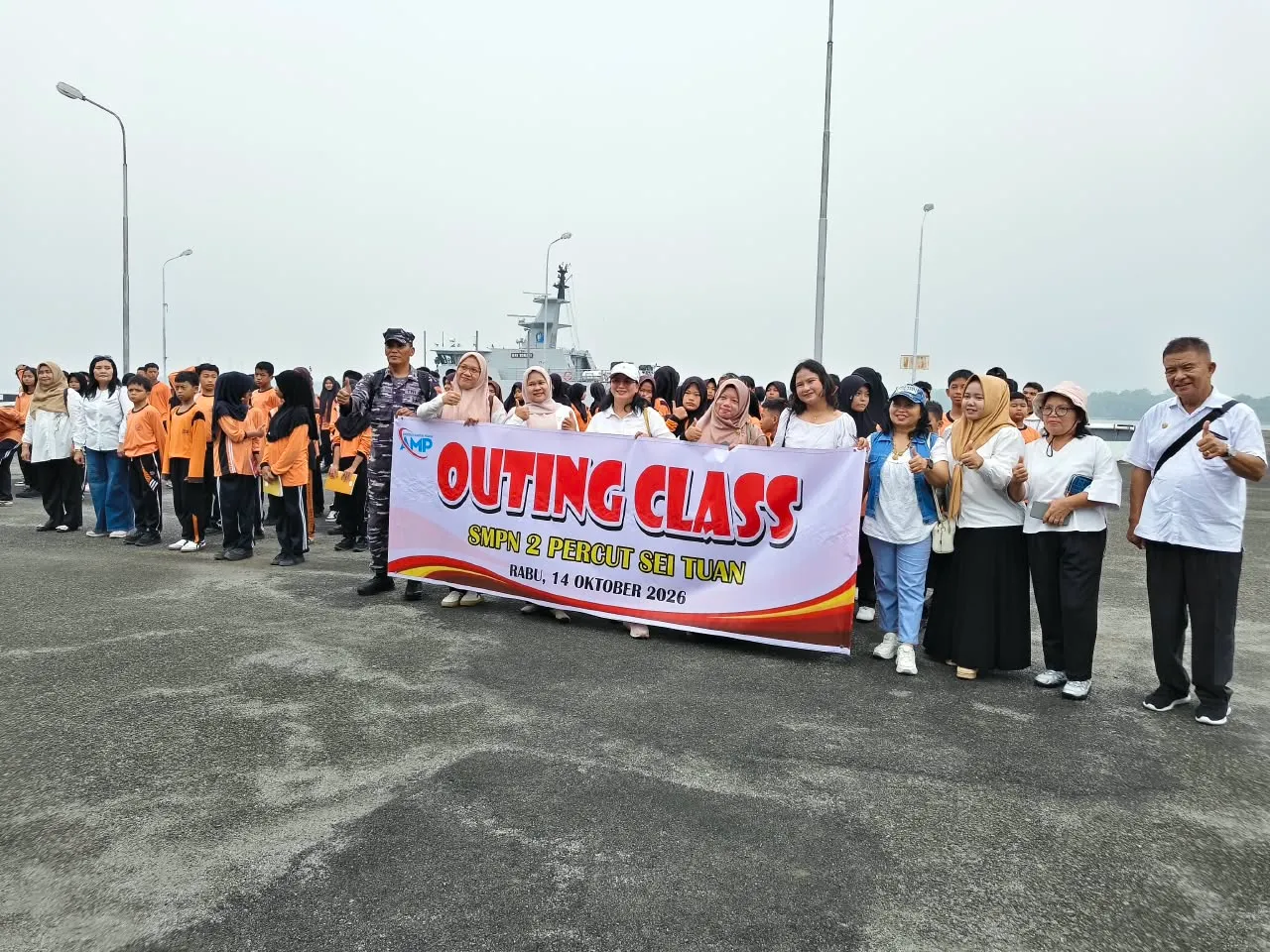 Ratusan Siswa SMP Negeri 02 Percut Seituan Kobarkan Semangat Cinta Laut di Kodaeral I