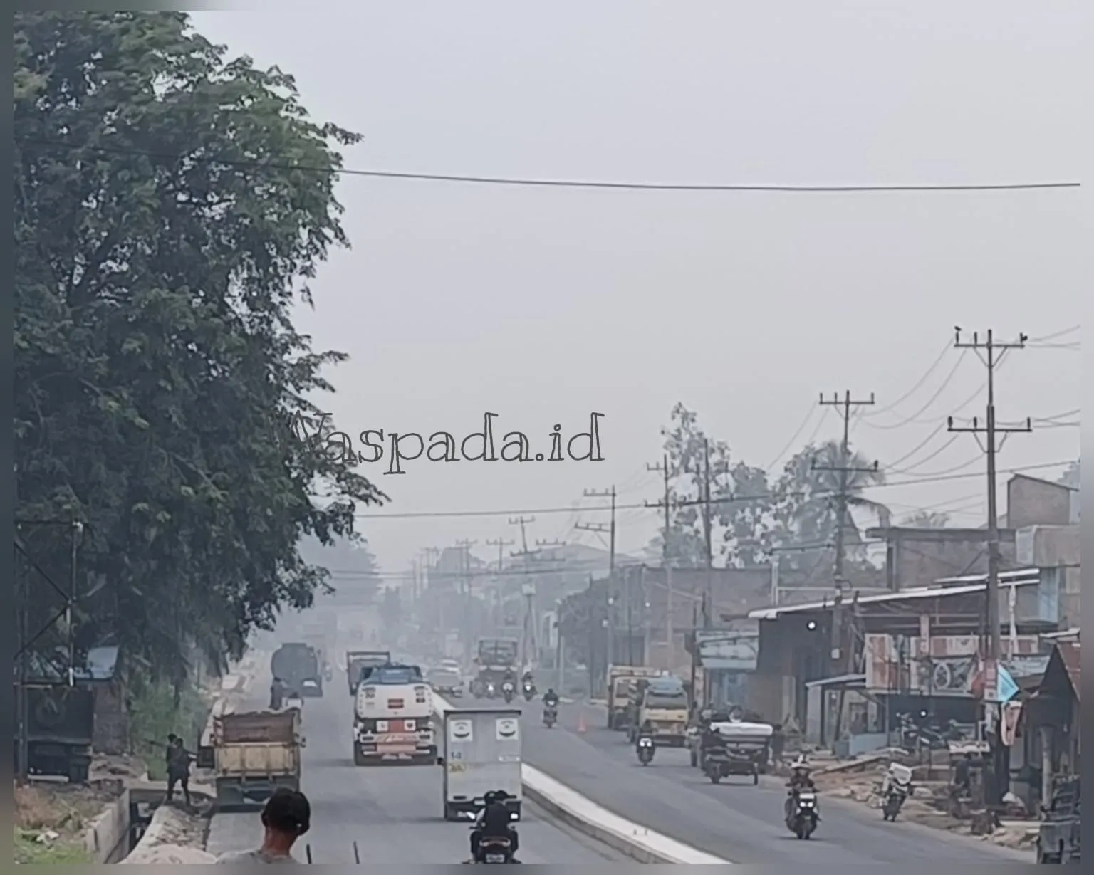 Kabut Asap Selimuti Jalan Lintas Sumatera Sergai, Nelayan Batasi Aktivitas Melaut