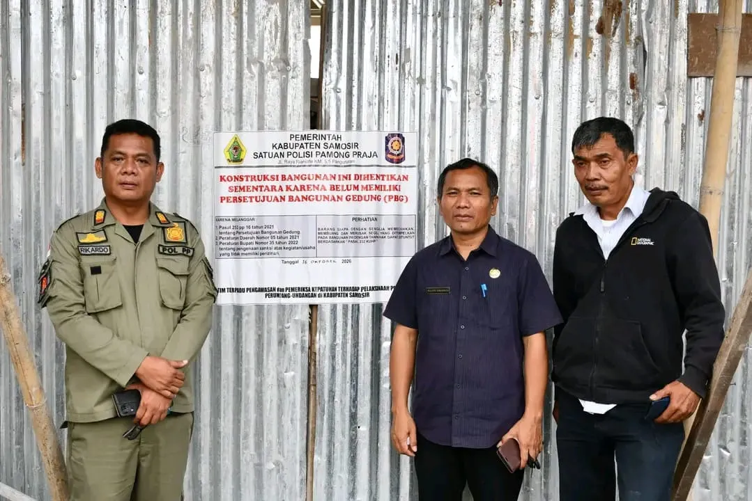 Pemkab Samosir Hentikan Pembangunan Bangunan Tanpa PBG