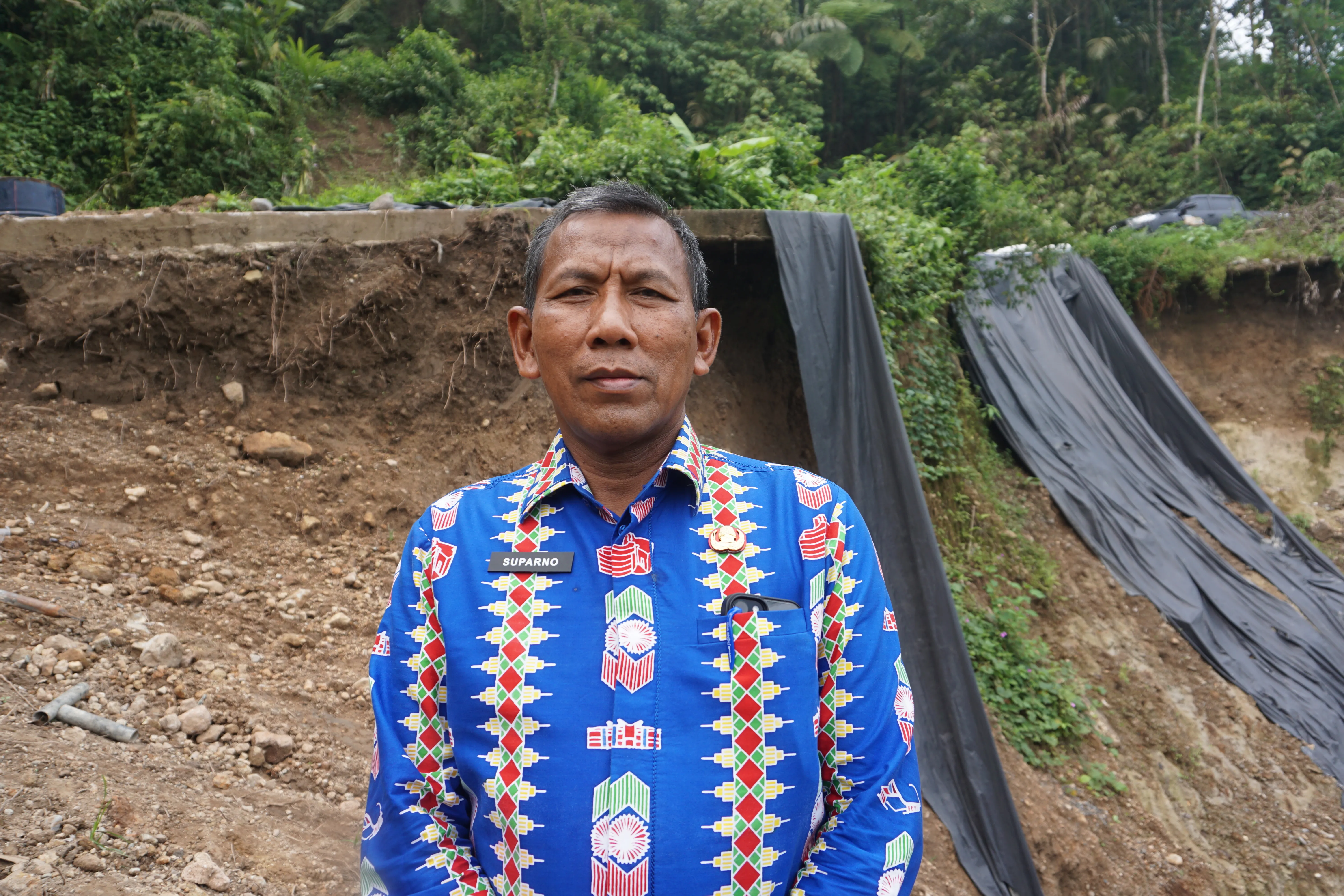 Tembok Penahan Tanah Jalan Dibangun, Nadi Ekonomi Sibolangit-Sibiru-biru Tersambung Lagi