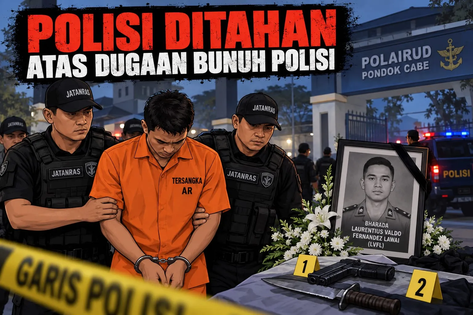 Polisi Ditahan Atas Dugaan Bunuh Polisi