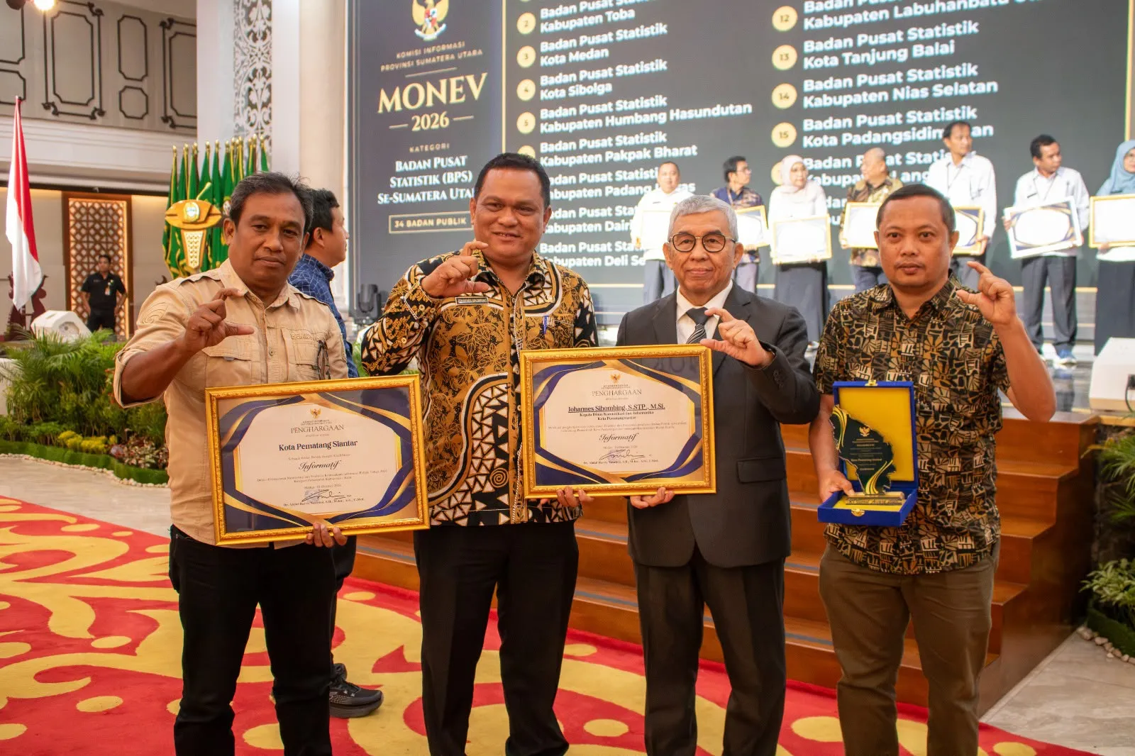 Pematangsiantar Pertahankan Predikat Informatif Keterbukaan Informasi Sumut Award