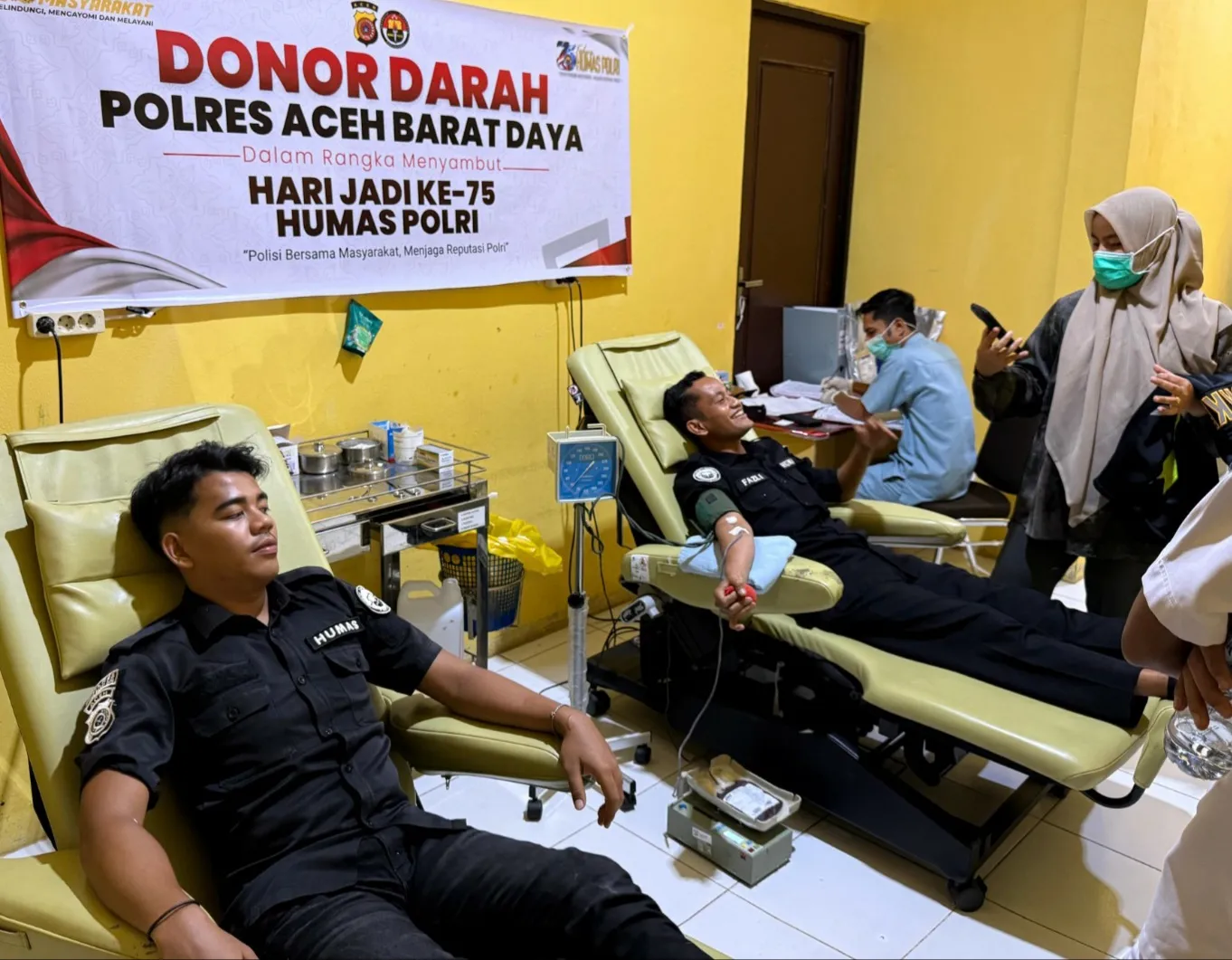 Hari Jadi Ke-75 Humas Polri, Polres Abdya Kumpulkan Enam Kantong Darah