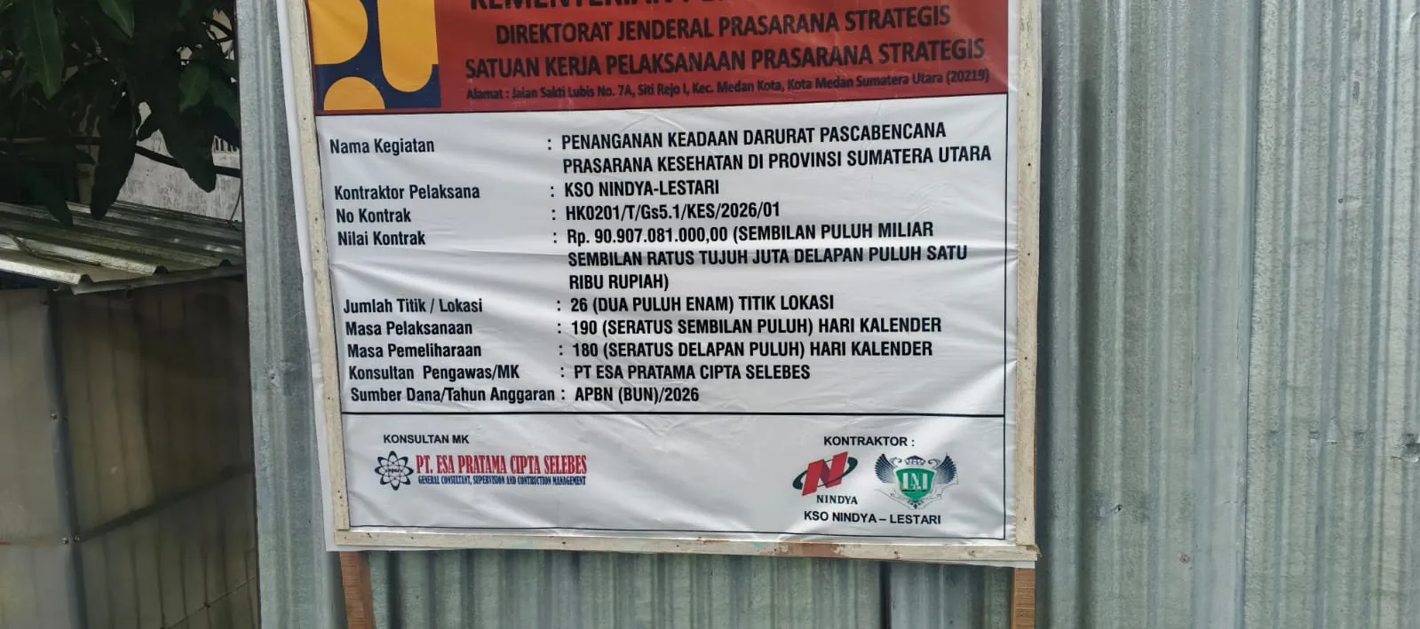 Proyek Penanganan Keadaaan Kedaruratan Pascabencana di Langkat Menuai Sorotan