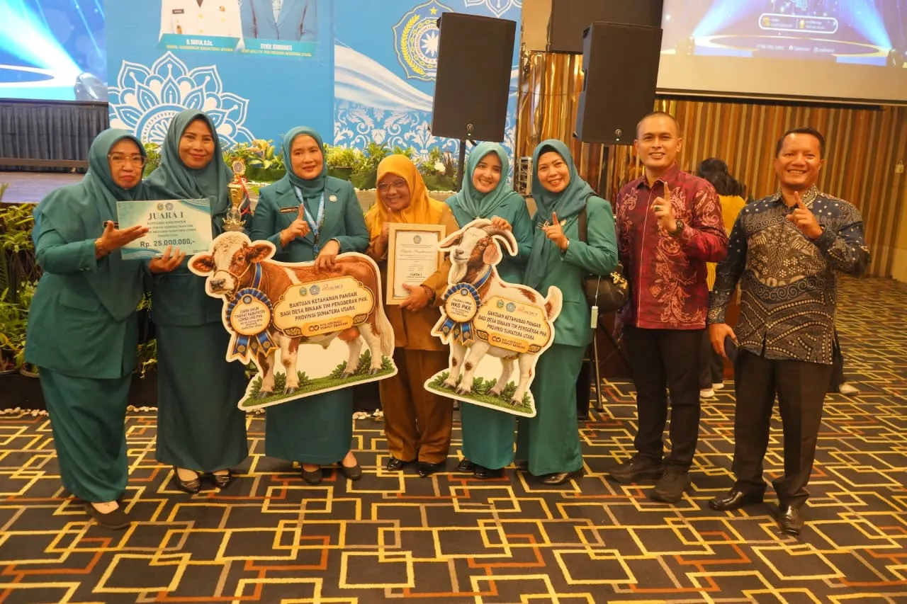 TP PKK Kabupaten Asahan Sabet Juara Umum Lomba HKG PKK Tingkat Sumatera Utara 2026