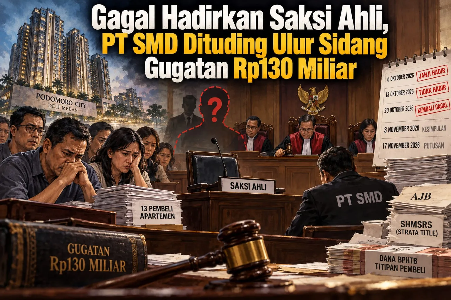 Gagal Hadirkan Saksi Ahli, PT SMD Dituding Ulur Sidang Gugatan Rp130 Miliar