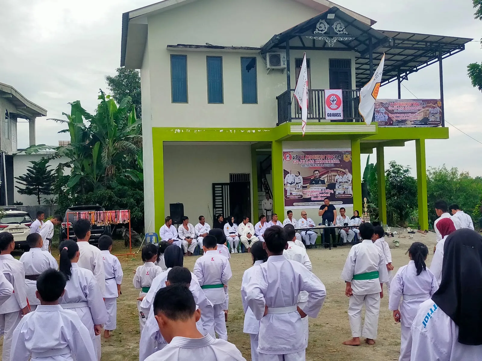 Ratusan Anggota Goju-Ass Sumut Ikuti Ujian Kenaikan Tingkat Sabuk Putih Hingga Sabuk Hitam
