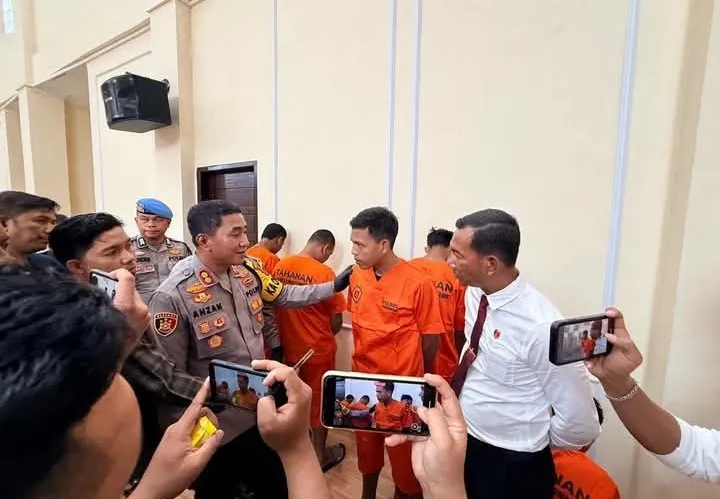 Ungkap Jaringan Curanmor, Polres Lhokseumawe Amankan 12 Tersangka dan 21 Sepeda Motor