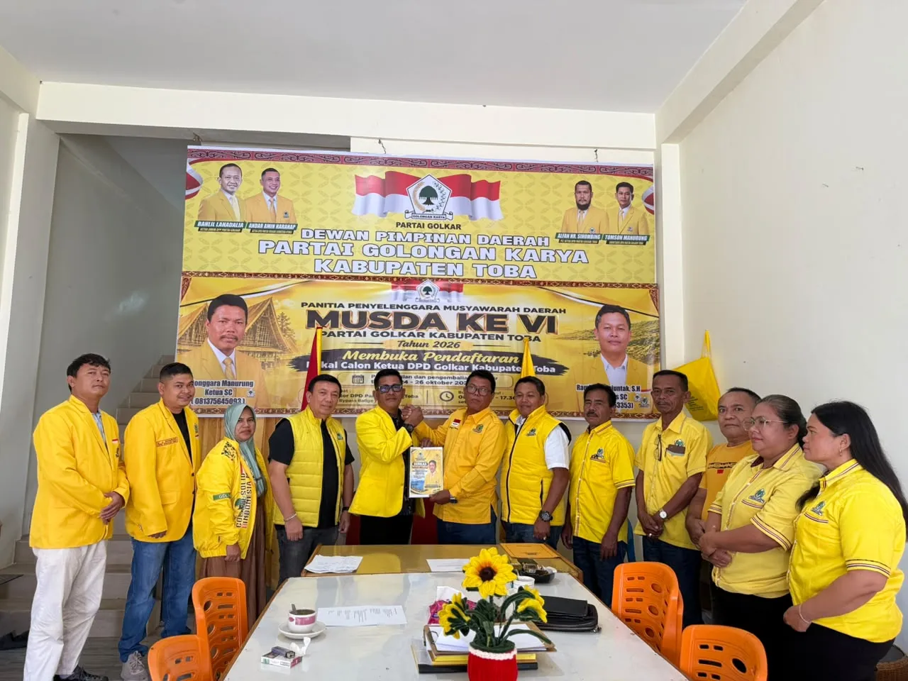 Pendaftaran Ditutup, Tomson Manurung Satu-satunya Bakal Calon Ketua Golkar Toba