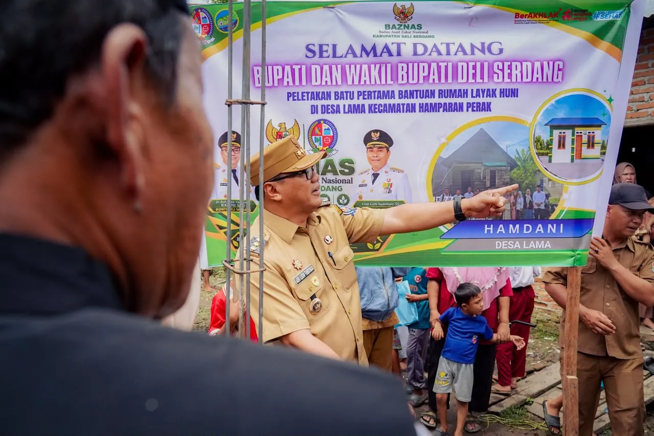 Zakat ASN melalui Baznas Bangun Rumah Layak Huni di Hamparan Perak