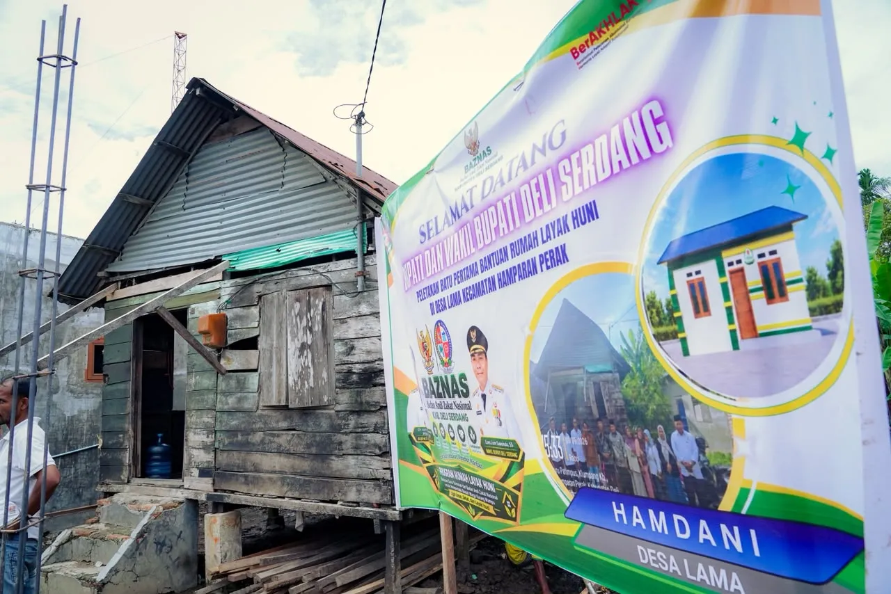 Zakat ASN melalui Baznas Bangun Rumah Layak Huni di Hamparan Perak