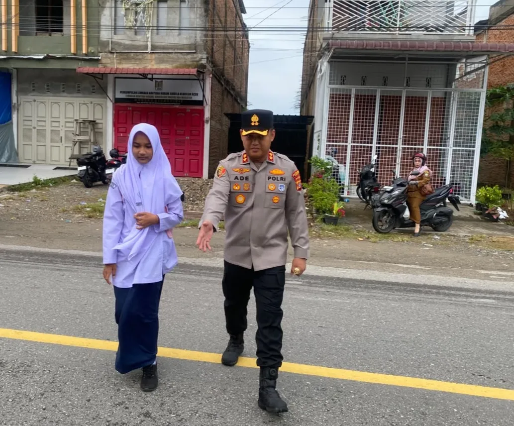 Kapolres Abdya Turun Ke Jalan, Keselamatan Pelajar Jadi Prioritas Khusus