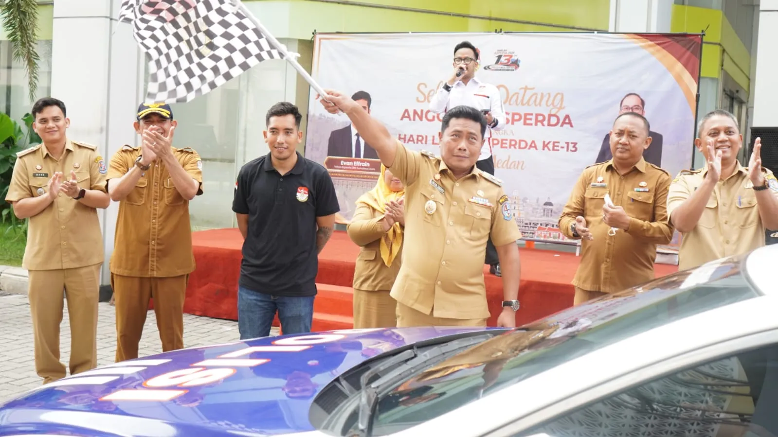 Lom Lom Suwondo Lepas Touring Harlah ke-13 Asperda Indonesia