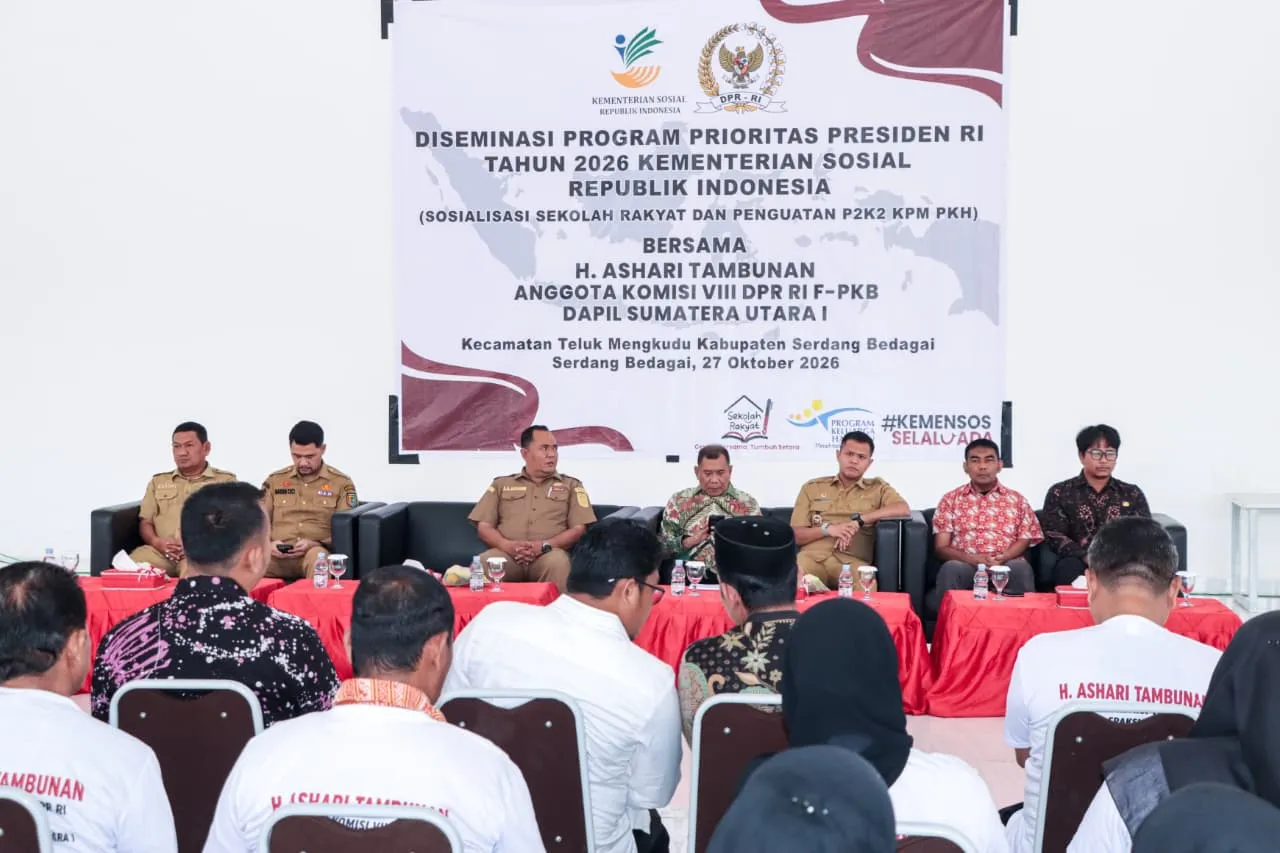 Wabup Sergai Hadiri Sosialisasi Sekolah Rakyat dan PKH