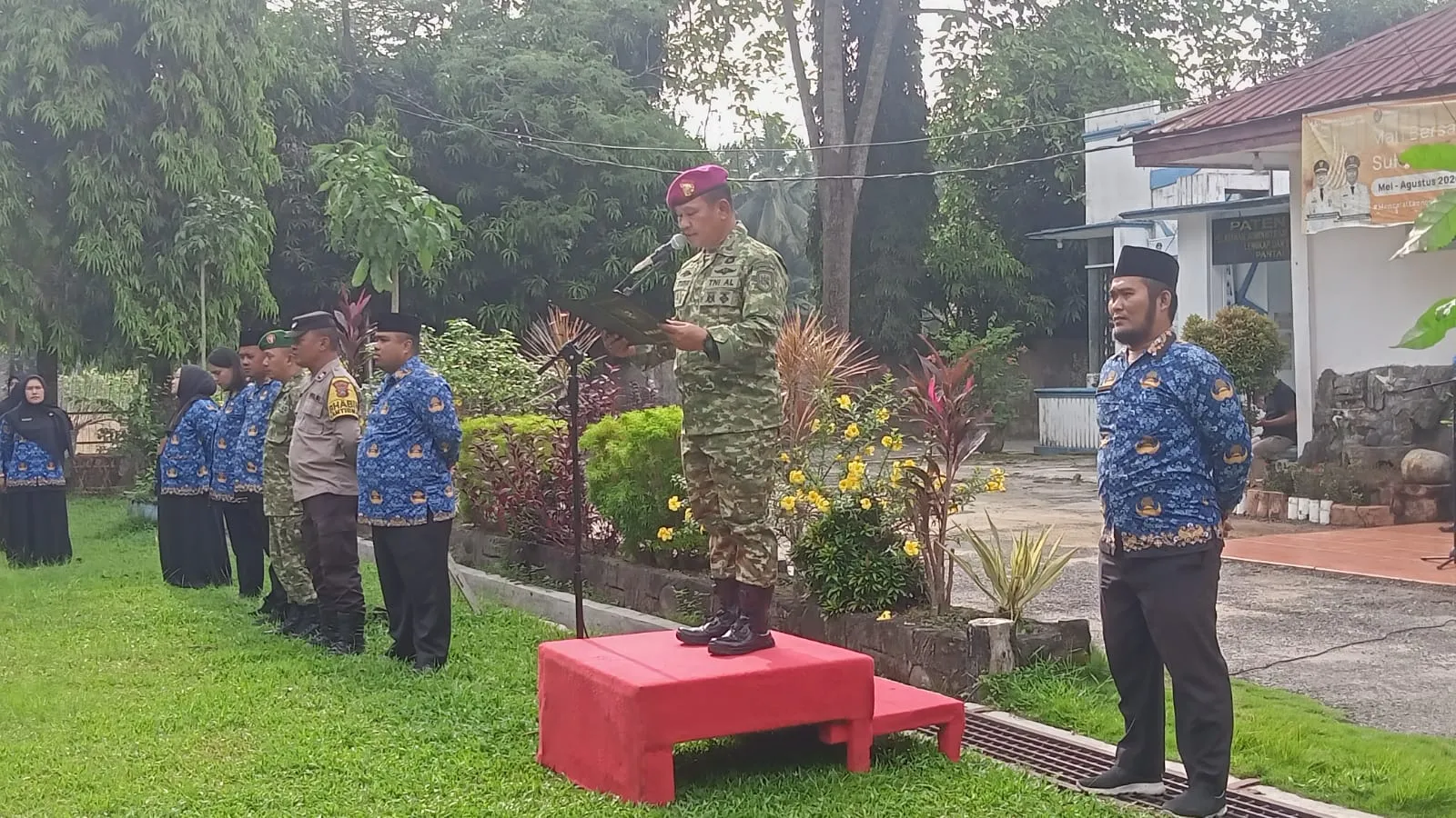 Danposal Pantai Labu Pimpin Upacara Hari Sumpah Pemuda