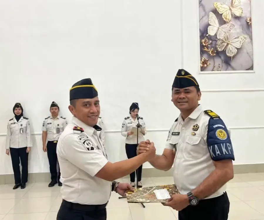 Lapas Kelas IIA Binjai Gelar Upacara Kenaikan Pangkat di Aula Nawasena