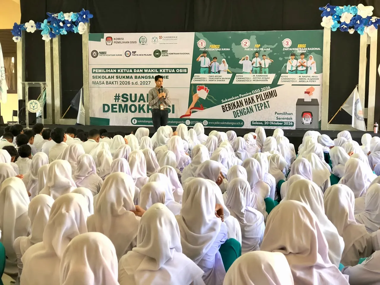 Raih 60,95 Persen Suara, Naufal Aruli Pimpin OSIS Sukma Bangsa Pidie