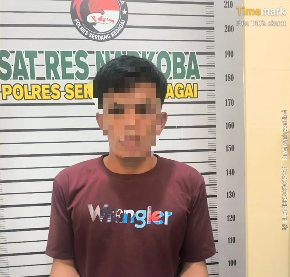 Satresnarkoba Polres Sergai Tangkap Pria Transaksi Narkoba, BB Sabu 1,92 Gram Diamankan