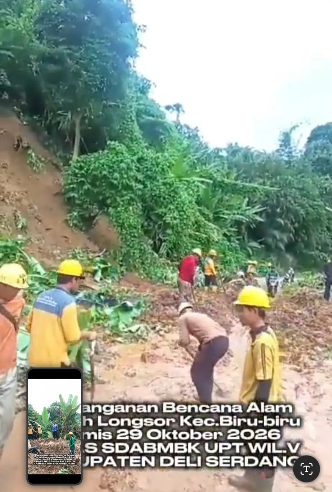 Dinas SDABMBK Deliserdang Gerak Cepat Penangan Banjir dan Tanah Longsor