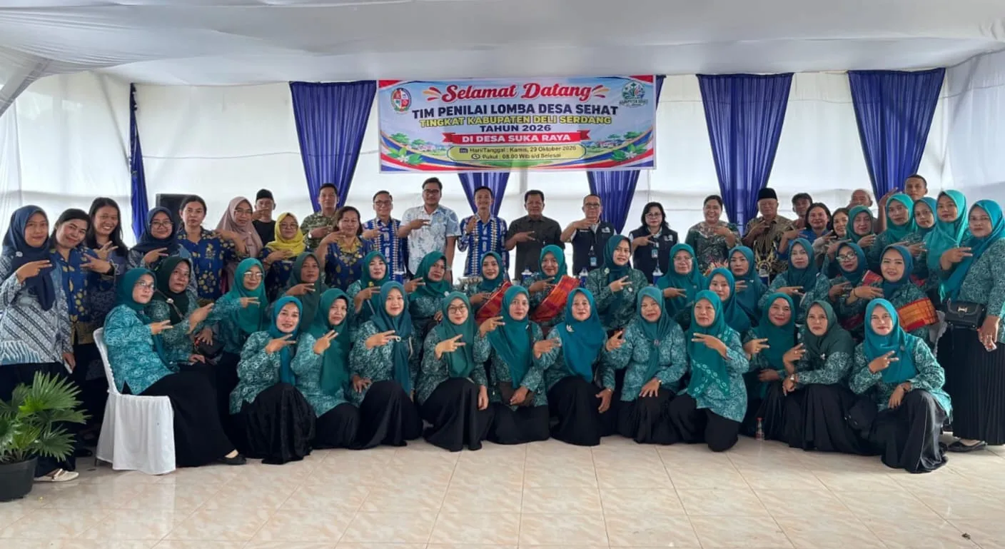 Lingkungan Bersih dan Terta Rapi, Desa Suka Raya Curi Perhatian Dewan Juri Desa Sehat Deliserdang