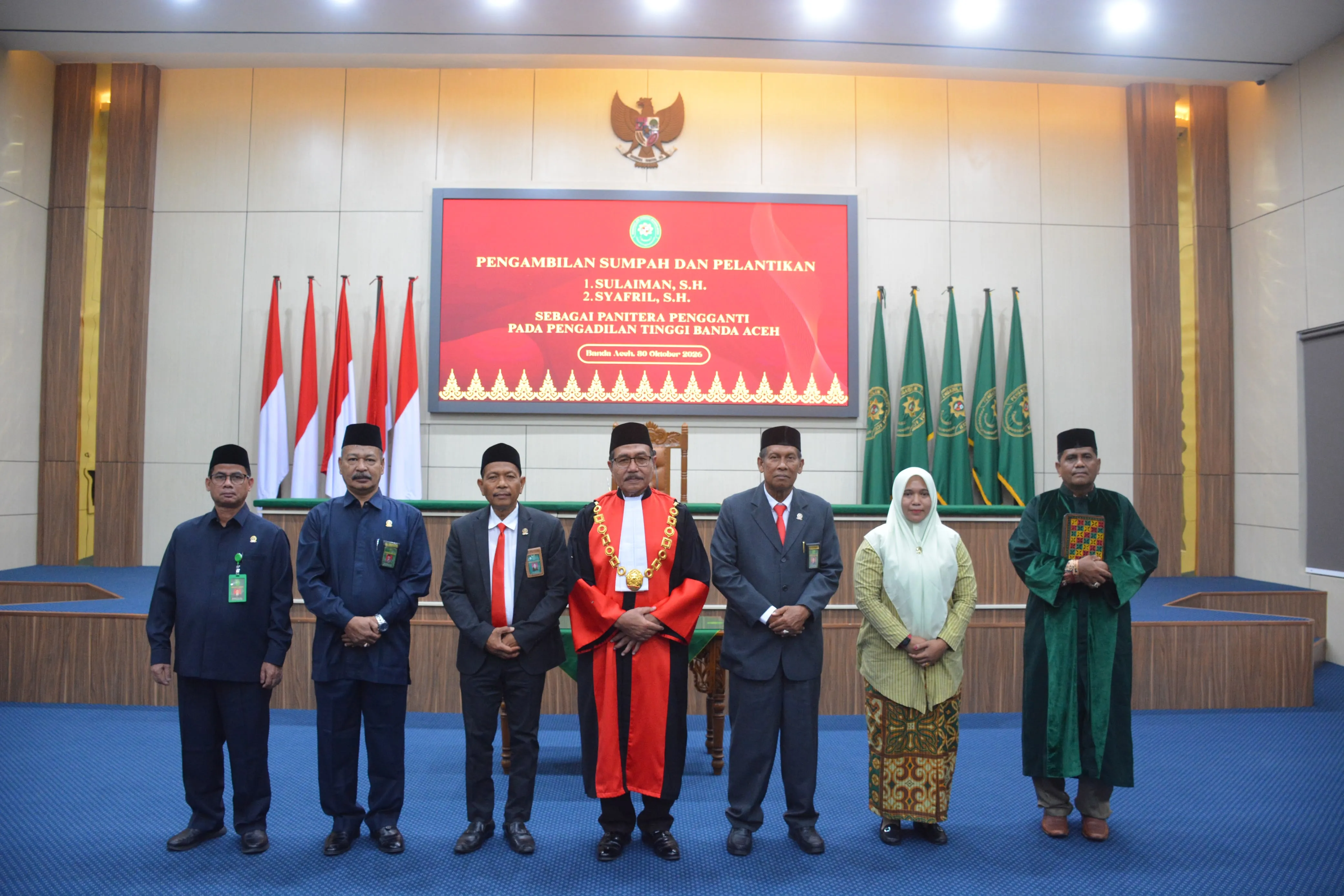 Sulaiman dan Syafril Dilantik Sebagai Panitera Pengganti di PT Banda Aceh