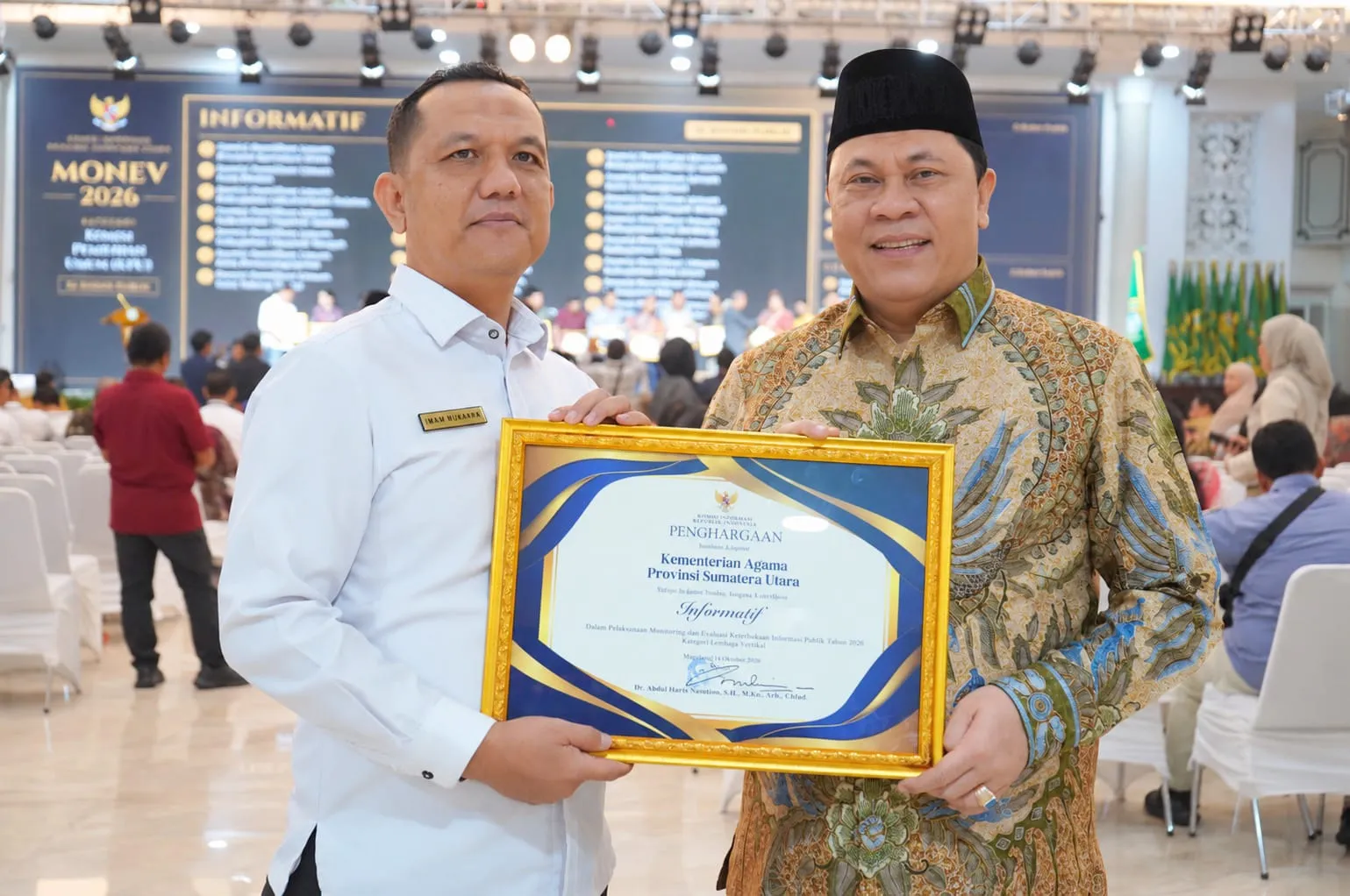 Kanwil Kemenag Sumut Raih Komisi Informasi Award 2026