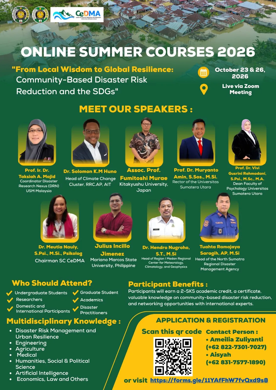 Summer Course Psikologi Dan CeDMA USU Perkuat Ketahanan Bencana Berbasis Komunitas