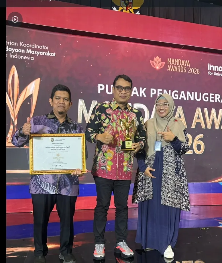UMSU Raih Juara 3 Nasional Mandaya Awards 2026